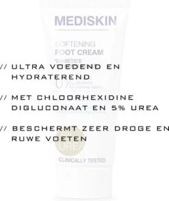 Mediskin Softening Foot Cream - Voetencreme - Voor (Extreem) Droge Voeten - Vermindert Huidirritaties/Roodheid/Jeuk - Rijk Aan Ureum -Verzorgingsproducten Verkoop 1009x1200