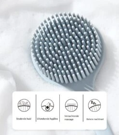 Blubs® – Badborstel – Dry Brush – Rug Scrubber – Lichaamsborstel – Rugborstel Douche Met Steel – Huidborstel – Doucheborstel – Bad- & Doucheaccessoires – Badborstel Met Steel – Doucheborstel Rugborstel – Siliconen Borstel – Massage – Cyaan -Verzorgingsproducten Verkoop 1061x1200 2