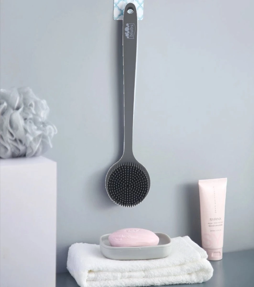Blubs® Badborstel - Dry Brush - Grijs 9 Blubs® Badborstel - Dry Brush - Grijs - Afbeelding 7