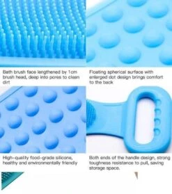 Merkloos Rug Scrubber - Doucheborstel - Lange Lichaamsborstel - Dubbelzijdig Design - 70CM - Rugborstel - Krabber - Douche - Bad - Badborstel - Rug Krabber Siliconen - Massage Borstel - Bath Towel - Back Scrubber - -Verzorgingsproducten Verkoop 1064x1200 1