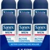 Sanex Men Active Control Deodorant Anti-Transpirant Roller 6 X 50ml - Voordeelverpakking