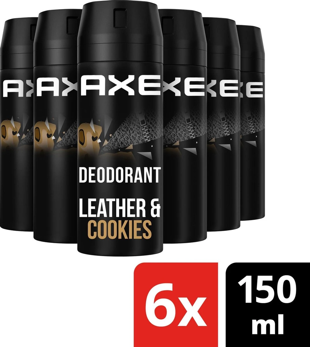 Axe Collision Leather & Cookies Bodyspray Deodorant - 6 X 150 Ml - Voordeelverpakking 4 Axe Collision Leather & Cookies Bodyspray Deodorant - 6 X 150 Ml - Voordeelverpakking - Afbeelding 2