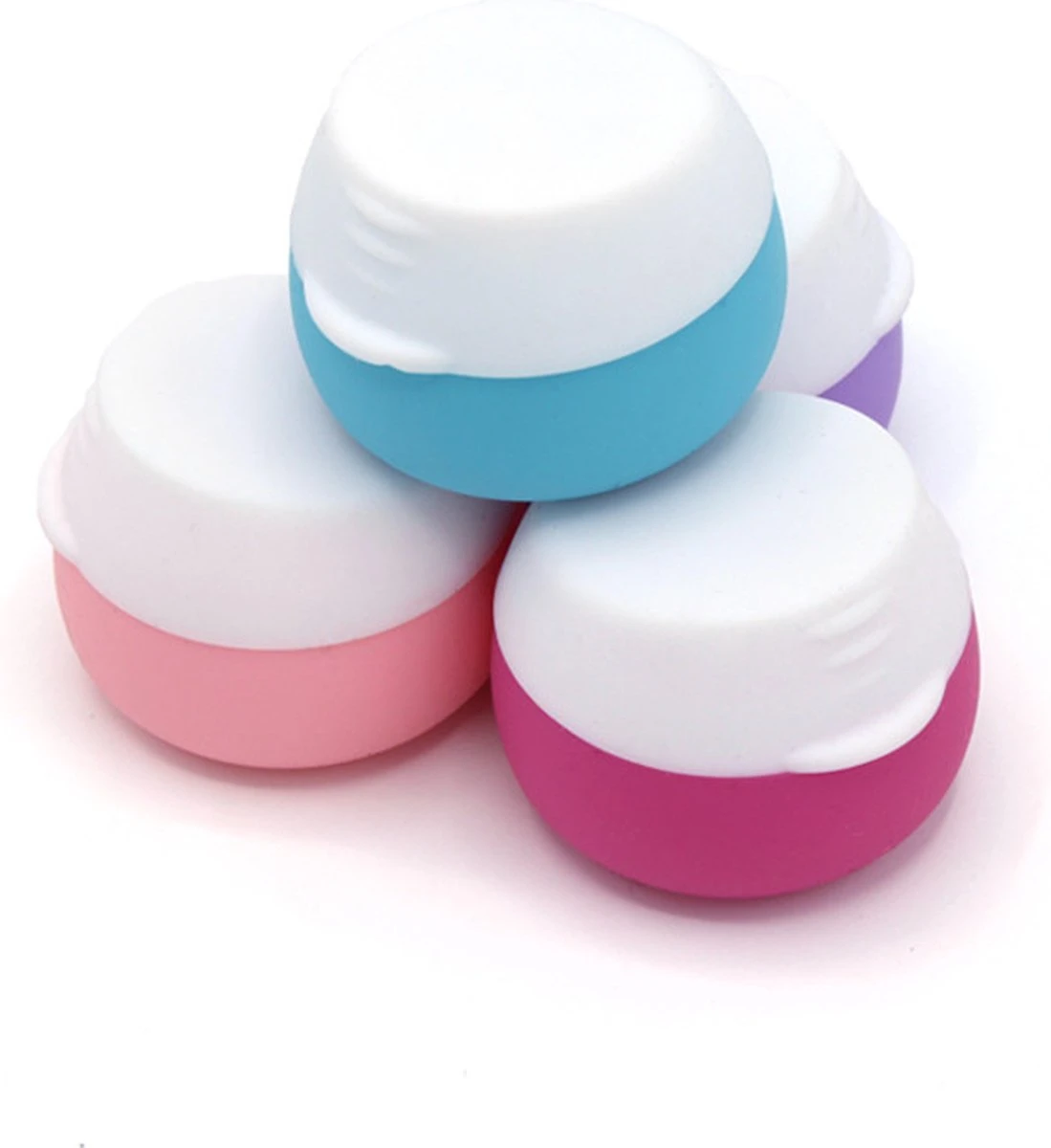 YONO Reis Cosmetica Potjes - Lege Potjes Met Deksel - Zalfpotjes - Siliconen Reisflesjes Set Handbagage - Reisflacons Navulbaar - 4 Stuks - 10 ML 6 YONO Reis Cosmetica Potjes - Lege Potjes Met Deksel - Zalfpotjes - Siliconen Reisflesjes Set Handbagage - Reisflacons Navulbaar - 4 Stuks - 10 ML - Afbeelding 4