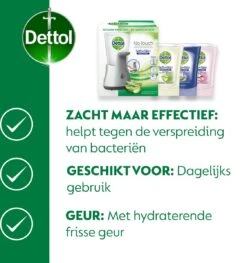 Dettol - Automatische Zeepdispenser No Touch & 3x250ml Handzeep No Touch Navulling - Aloe Vera, Sheabutter En Blue Lotus -Verzorgingsproducten Verkoop 1125x1200 10
