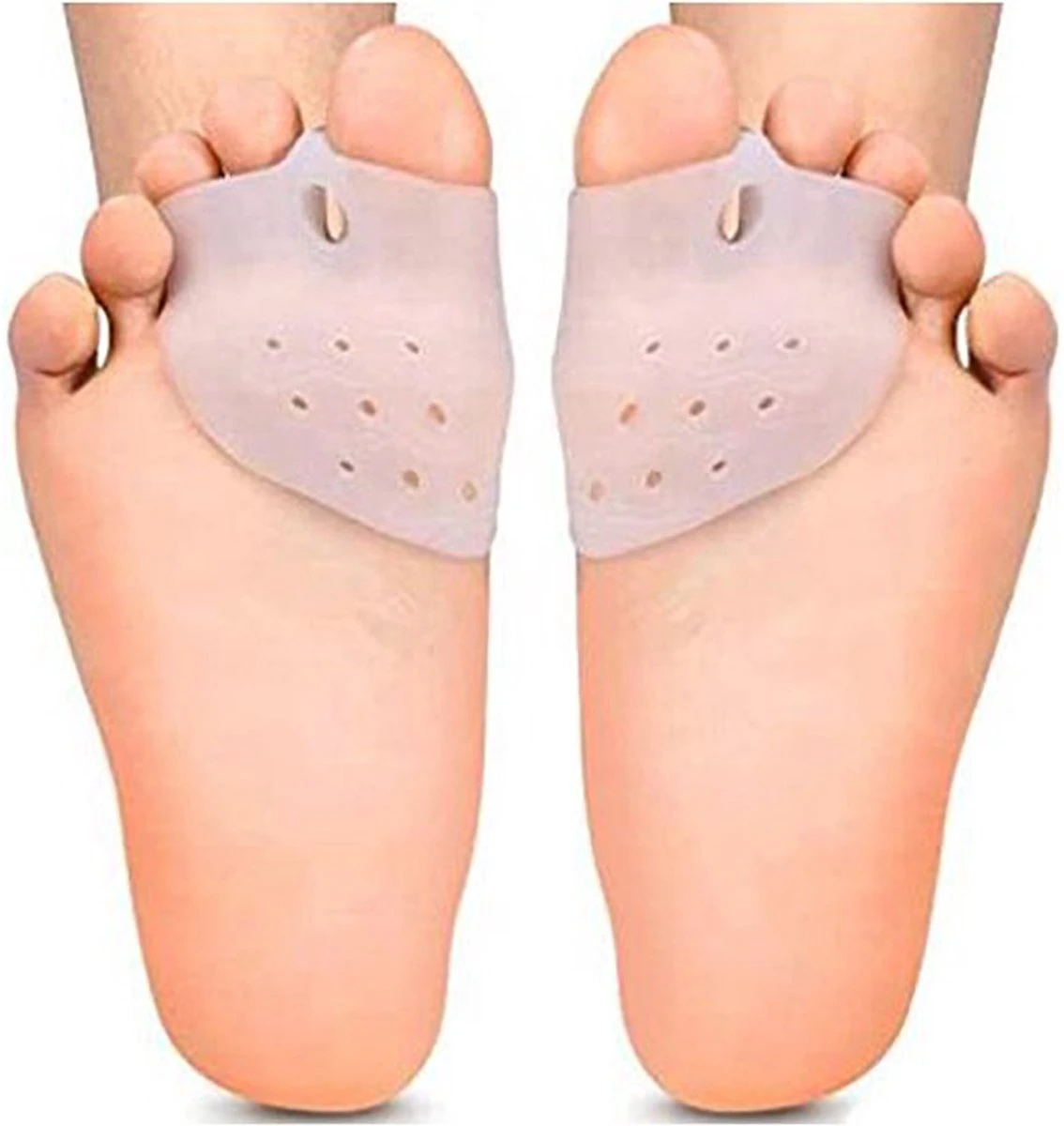 Merkloos Siliconen Teenspreider Voor 3 Tenen - Bunion Beschermer - Voorvoetkussen - Hallux Valgus Tegen Pijn - Voor In Schoenen - Set Van 2 - Wit 4 Merkloos Siliconen Teenspreider Voor 3 Tenen - Bunion Beschermer - Voorvoetkussen - Hallux Valgus Tegen Pijn - Voor In Schoenen - Set Van 2 - Wit - Afbeelding 2