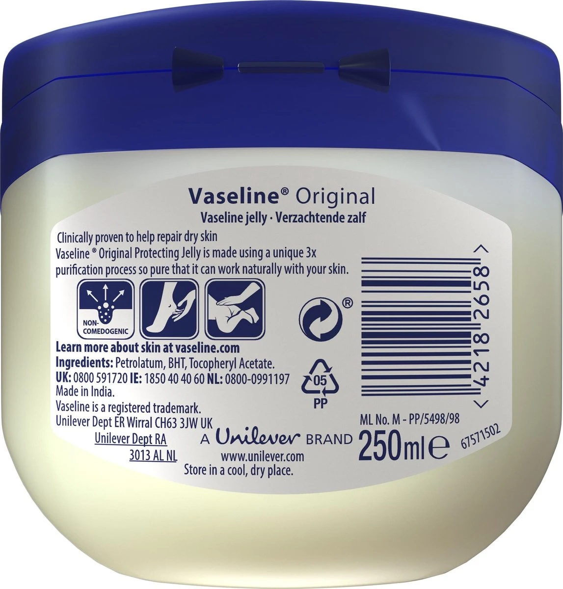 Vaseline® Vaseline Original Petroleum 250 Ml 5 Vaseline® Vaseline Original Petroleum 250 Ml - Afbeelding 3