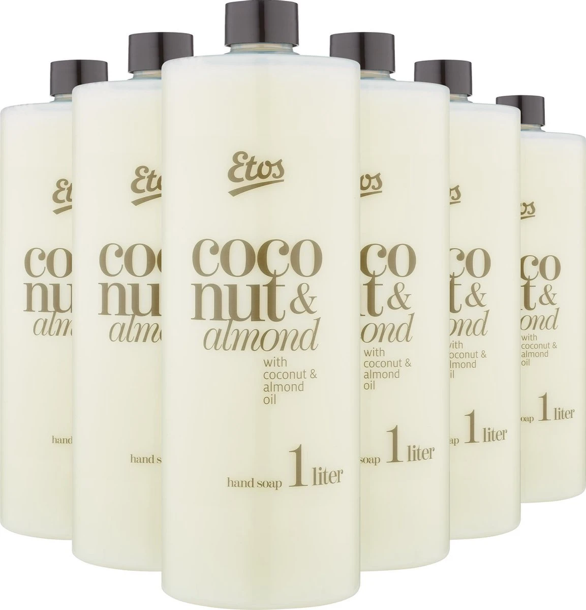 Etos Handzeep - Kokos & Almond - Navulling - 6x1L - Voordeelverpakking 3 Etos Handzeep - Kokos & Almond - Navulling - 6x1L - Voordeelverpakking