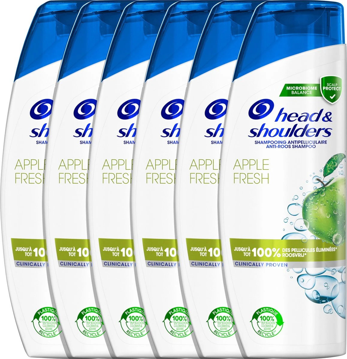 Head & Shoulders Apple Fresh - Anti-roos Shampoo - Tot 100% Roosvrij - Voordeelverpakking 6 X 285 Ml 3 Head & Shoulders Apple Fresh - Anti-roos Shampoo - Tot 100% Roosvrij - Voordeelverpakking 6 X 285 Ml