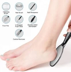 FAO 13in1 Eelt Verwijderaar - Incl. Pedicure Set - Professionele Voetvijl - Waterdichte Voetrasp - Eeltschaaf Oplaadbaar - Elektrische Eeltrasp - Zwart -Verzorgingsproducten Verkoop 1188x1200