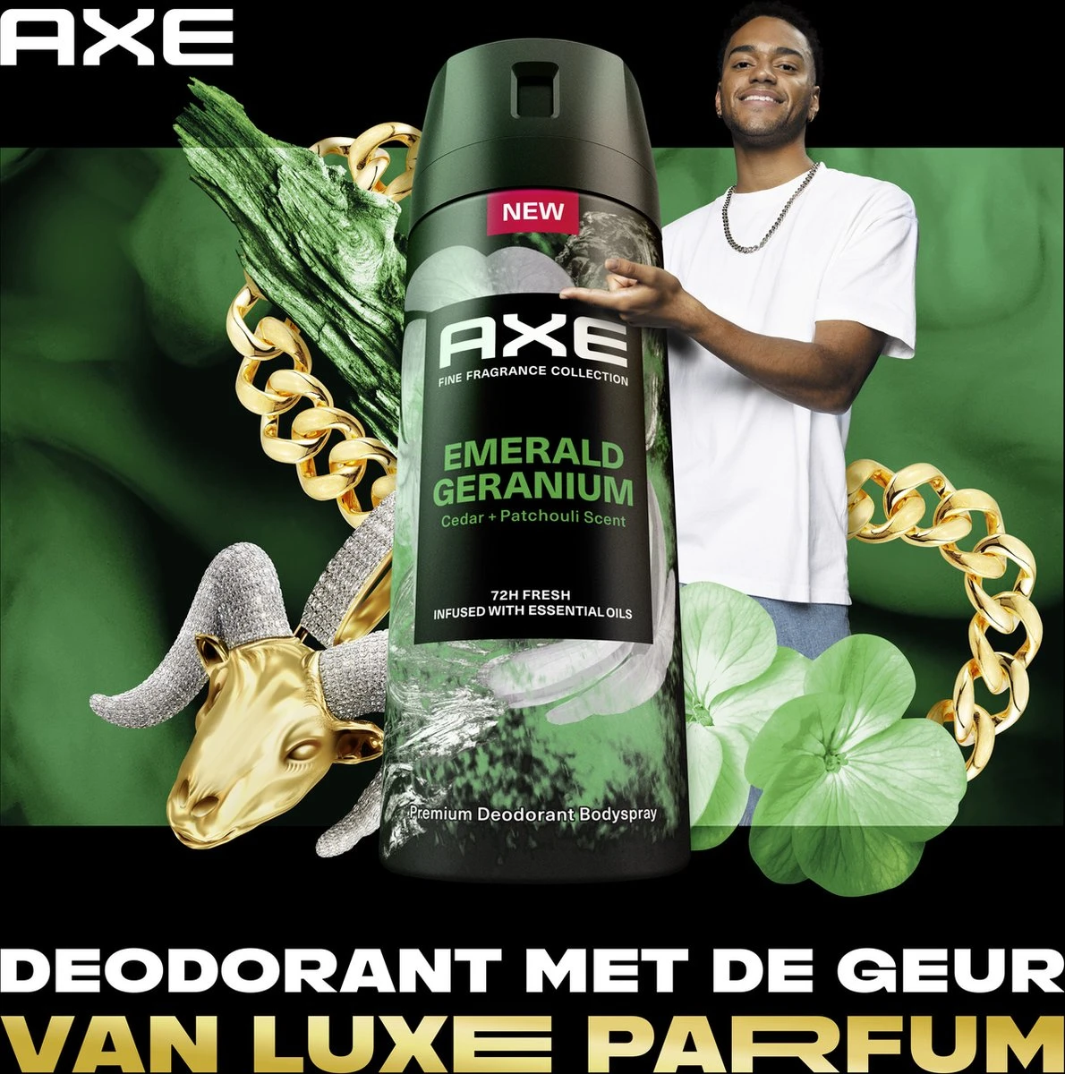 AXE Fine Fragrance Collection Emerald Geranium Premium Deodorant Bodyspray 150 Ml 6 AXE Fine Fragrance Collection Emerald Geranium Premium Deodorant Bodyspray 150 Ml - Afbeelding 4