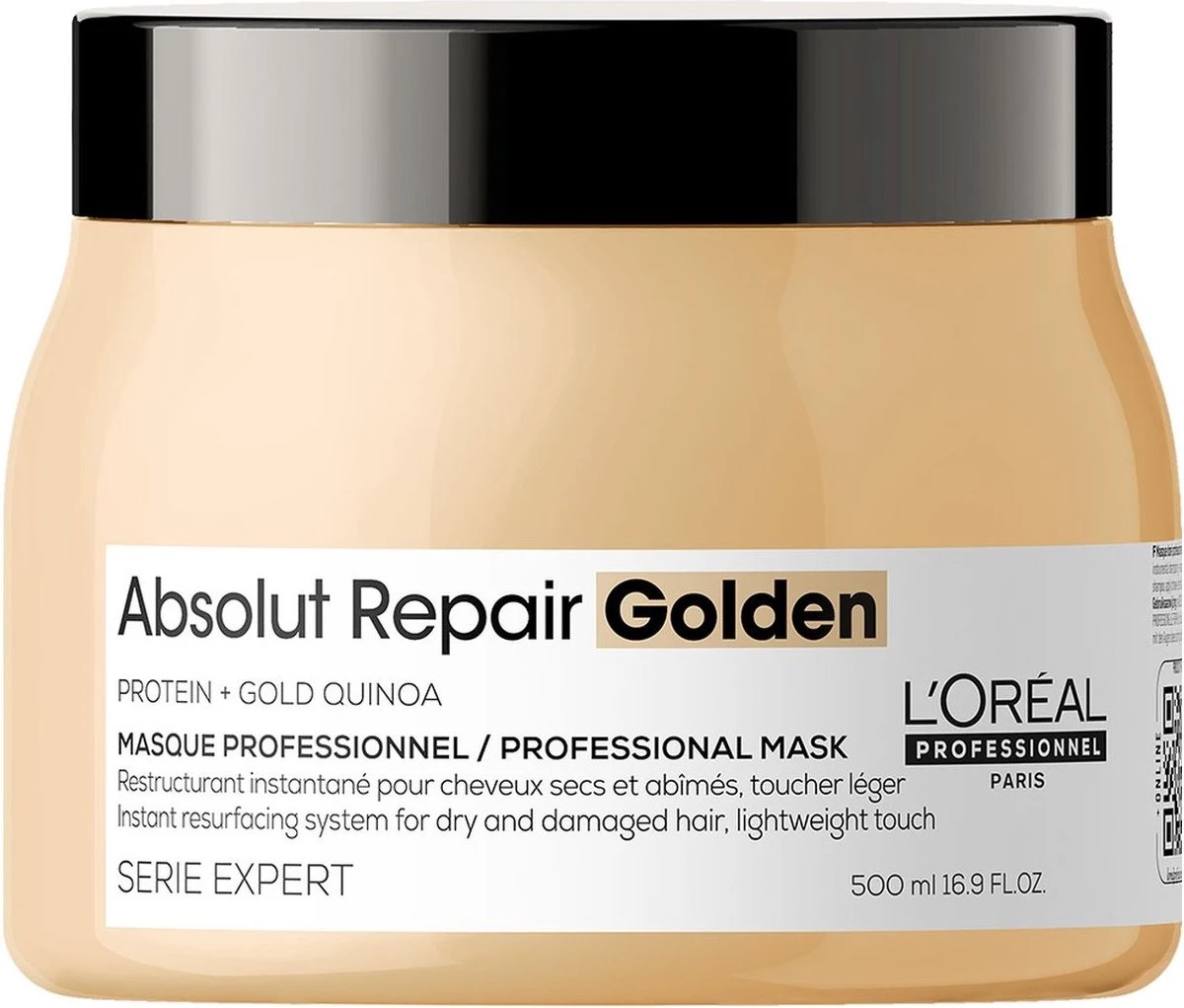 L'Oréal Professionnel Serie Expert Absolut Repair Gold Haarmasker GOLDEN 500 Ml - Haarmasker Droog Haar - Haarmasker Beschadigd Haar 3 L'Oréal Professionnel Serie Expert Absolut Repair Gold Haarmasker GOLDEN 500 Ml - Haarmasker Droog Haar - Haarmasker Beschadigd Haar
