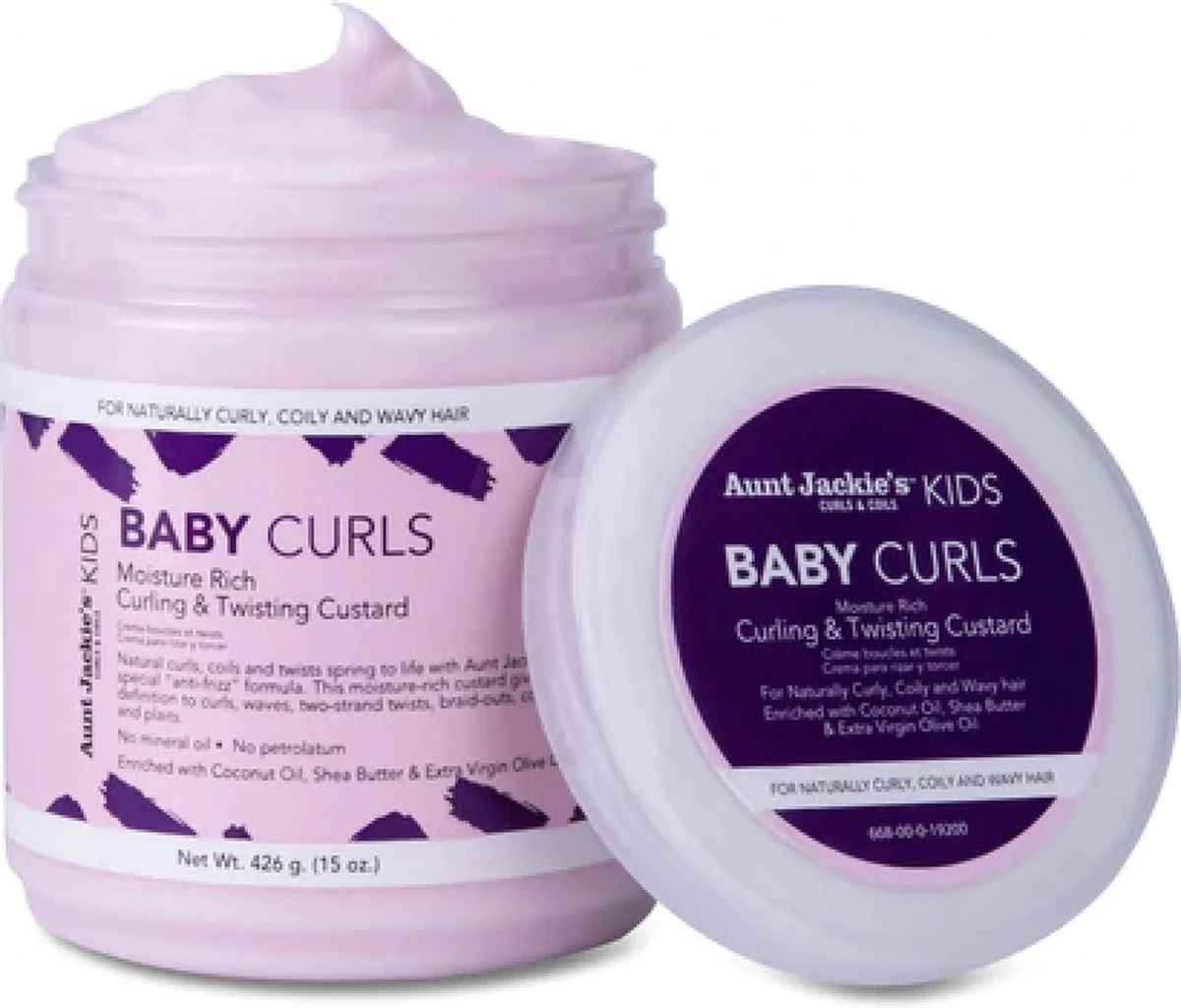 Aunt Jackies Girls Fabulous Curls & Coils Baby Girl Curls Moisture-Rich Curling & Twisting Custard 355 Ml 4 Aunt Jackies Girls Fabulous Curls & Coils Baby Girl Curls Moisture-Rich Curling & Twisting Custard 355 Ml - Afbeelding 2