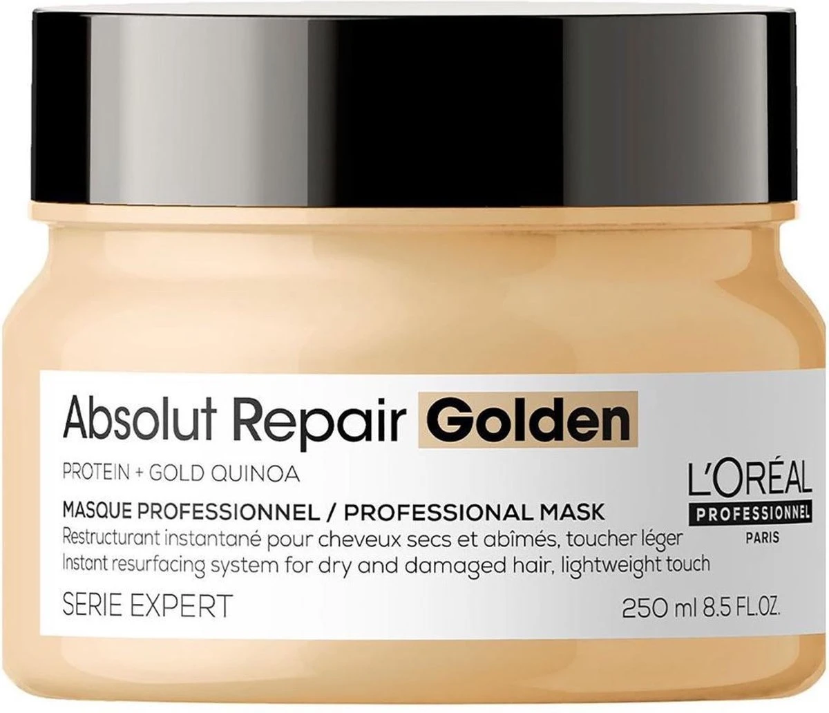 L'Oréal Professionnel Serie Expert Absolut Repair Gold Haarmasker GOLDEN 500 Ml - Haarmasker Droog Haar - Haarmasker Beschadigd Haar 4 L'Oréal Professionnel Serie Expert Absolut Repair Gold Haarmasker GOLDEN 500 Ml - Haarmasker Droog Haar - Haarmasker Beschadigd Haar - Afbeelding 2