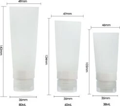 Somstyle 8-Delig Reisflesjes Set Transparant - Vliegtuig Handbagage - Toilettas Inclusief Potjes & Navulbare Flacons - Reisaccessoires - Wit -Verzorgingsproducten Verkoop 1200x1055