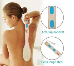 Blubs® – Houten Badborstel – Dry Brush – Rug Scrubber – Lichaamsborstel – Rugborstel Douche Met Steel – Huidborstel – Rugborstel Hout – Houten Badborstel Met Steel – Doucheborstel Met Steel – Houten Borstel – Droogborstel – Massage – Blauw -Verzorgingsproducten Verkoop 1200x1062 11