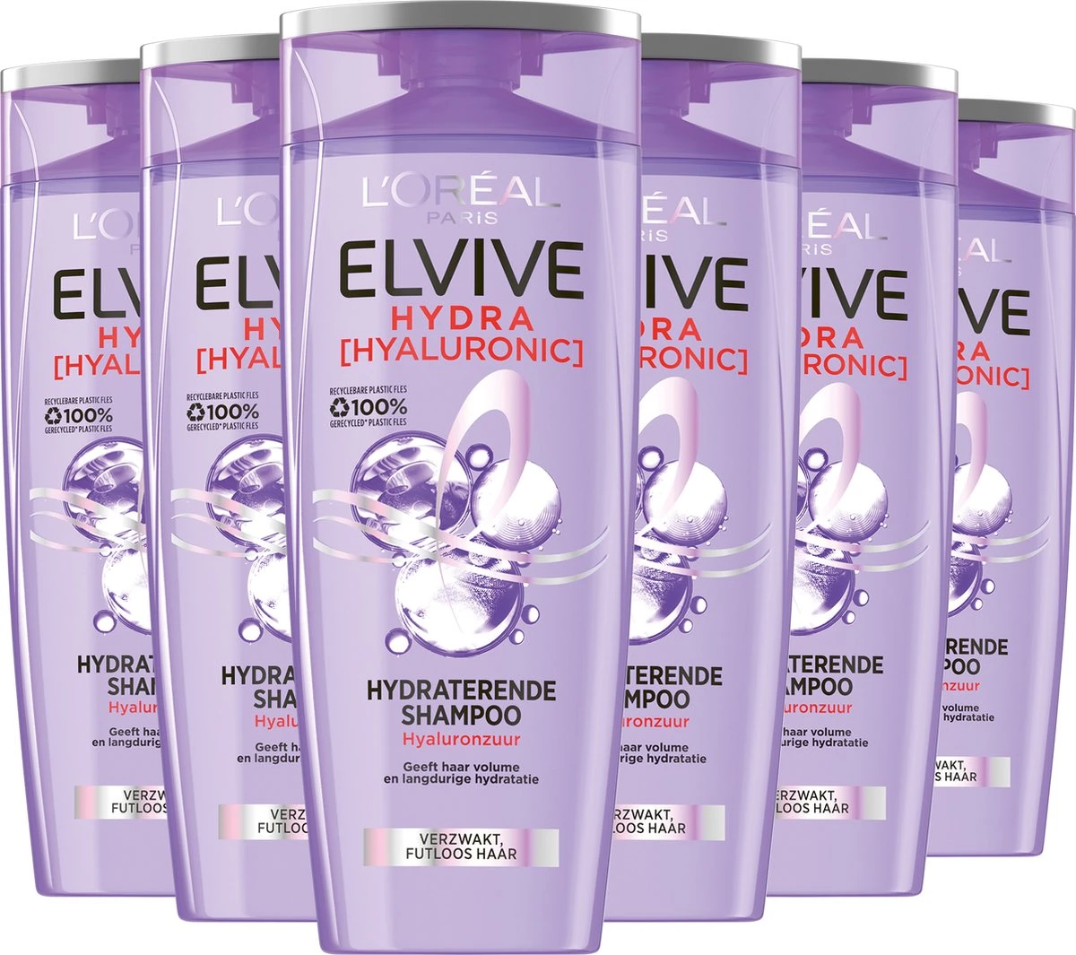 L’Oréal Paris Elvive Shampoo Hydra Hyaluronic Hydraterend - 6 X250 Ml 3 L’Oréal Paris Elvive Shampoo Hydra Hyaluronic Hydraterend - 6 X250 Ml
