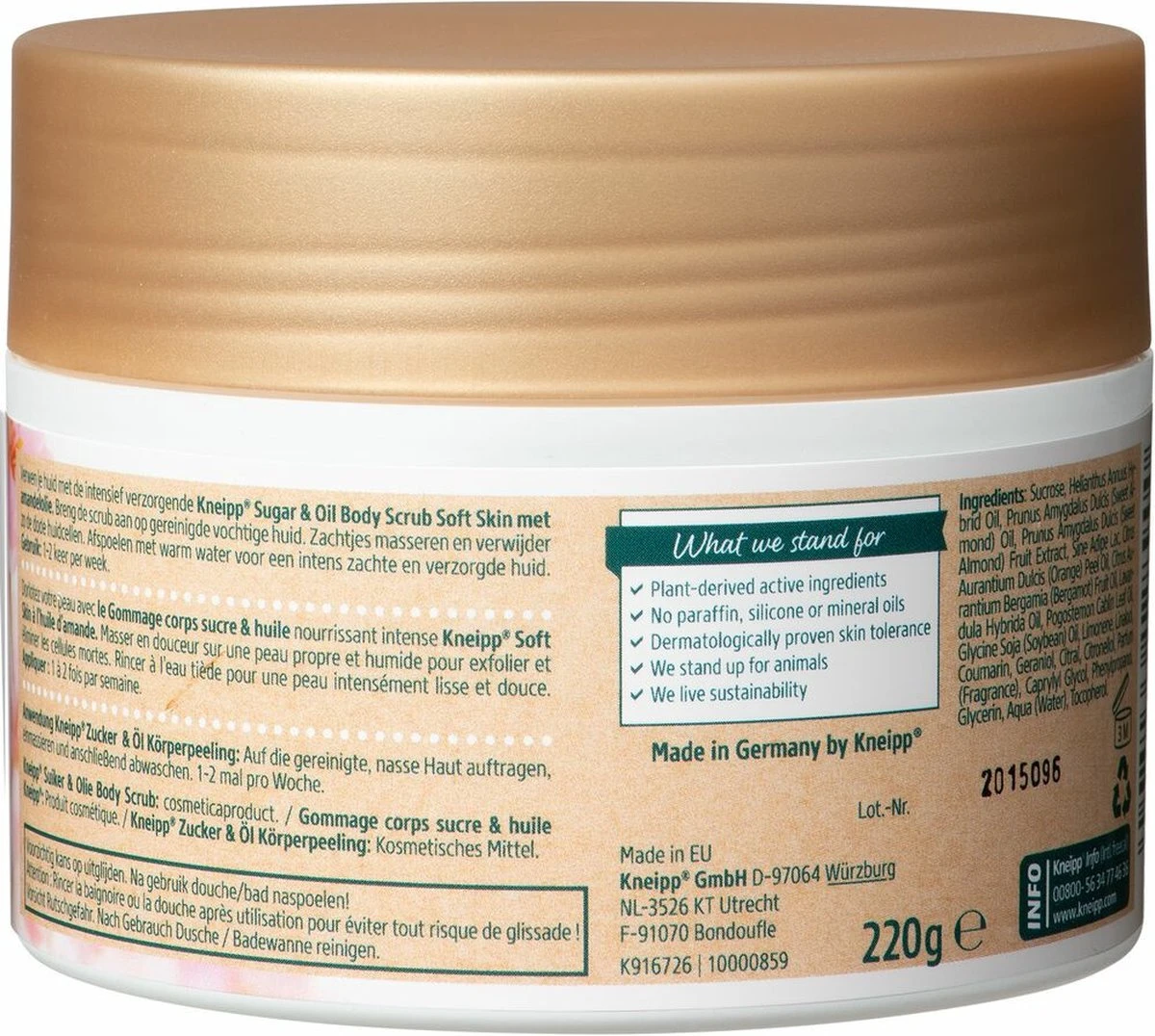 Kneipp Soft Skin - Sugar & Oil Body Scrub 8 Kneipp Soft Skin - Sugar & Oil Body Scrub - Afbeelding 6