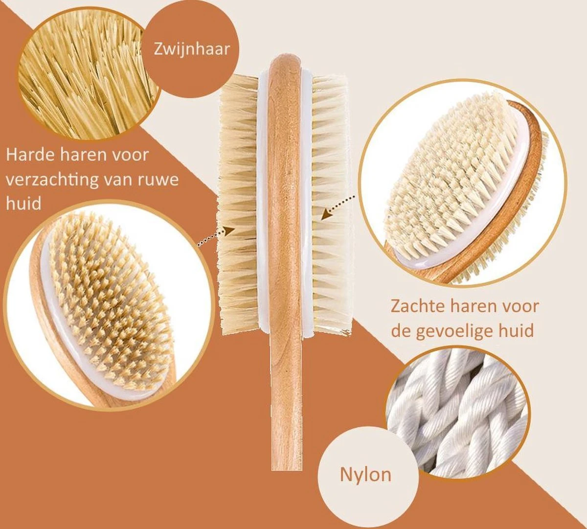 Blubs® – Houten Badborstel – Dry Brush – Rug Scrubber – Lichaamsborstel – Rugborstel Douche Met Steel – Huidborstel – Rugborstel Hout – Houten Badborstel Met Steel – Doucheborstel Met Steel – Houten Borstel – Droogborstel – Massage – Zwart 4 Blubs® – Houten Badborstel – Dry Brush – Rug Scrubber – Lichaamsborstel – Rugborstel Douche Met Steel – Huidborstel – Rugborstel Hout – Houten Badborstel Met Steel – Doucheborstel Met Steel – Houten Borstel – Droogborstel – Massage – Zwart - Afbeelding 2