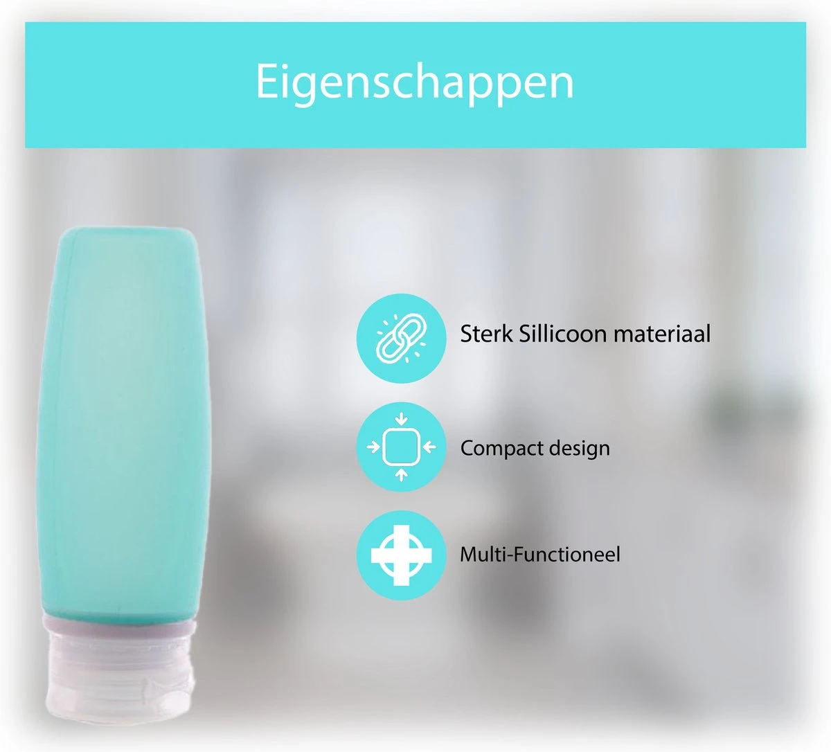 STARMAN Reisflesjes Set - Siliconen - Reisflacons - Handbagage - 100ml - 4 Stuks 6 STARMAN Reisflesjes Set - Siliconen - Reisflacons - Handbagage - 100ml - 4 Stuks - Afbeelding 4