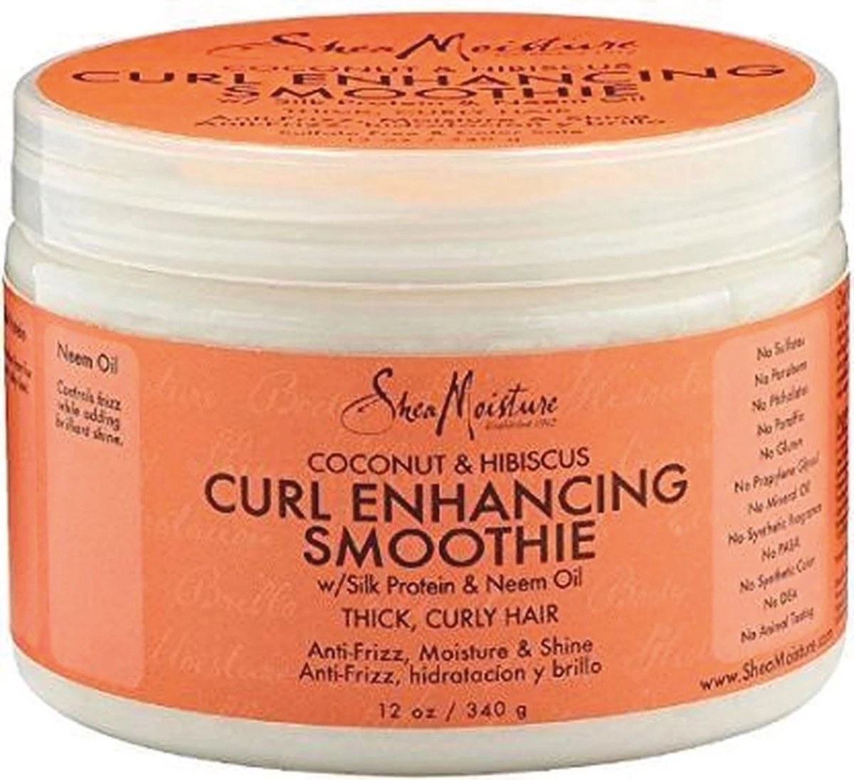 Shea Moisture Coconut & Hibiscus - Curl Enhancing Smoothie Haarcrème - 340 G 3 Shea Moisture Coconut & Hibiscus - Curl Enhancing Smoothie Haarcrème - 340 G