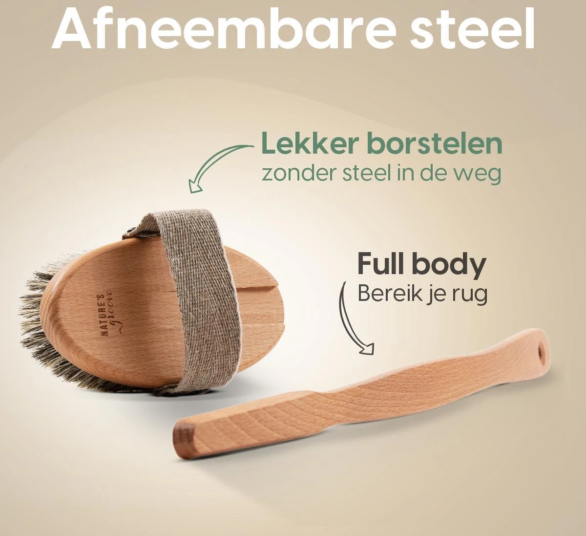 100% Natuurlijke Lichaamsborstel Met Lange Afneembare Steel - Rugborstel Badborstel Doucheborstel - Dry Brushing Huidborstel - Droogborstel - Douche 8 100% Natuurlijke Lichaamsborstel Met Lange Afneembare Steel - Rugborstel Badborstel Doucheborstel - Dry Brushing Huidborstel - Droogborstel - Douche - Afbeelding 6