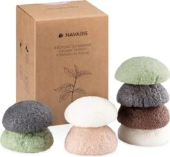 Navaris Set Van 8 Konjac Sponzen - Natuurlijke Sponzen Voor Gezichtsreiniging - Reinigt De Rijpe, Onzuivere, Droge, Gevoelige En Normale Huid - Vegan -Verzorgingsproducten Verkoop 1200x1108 2