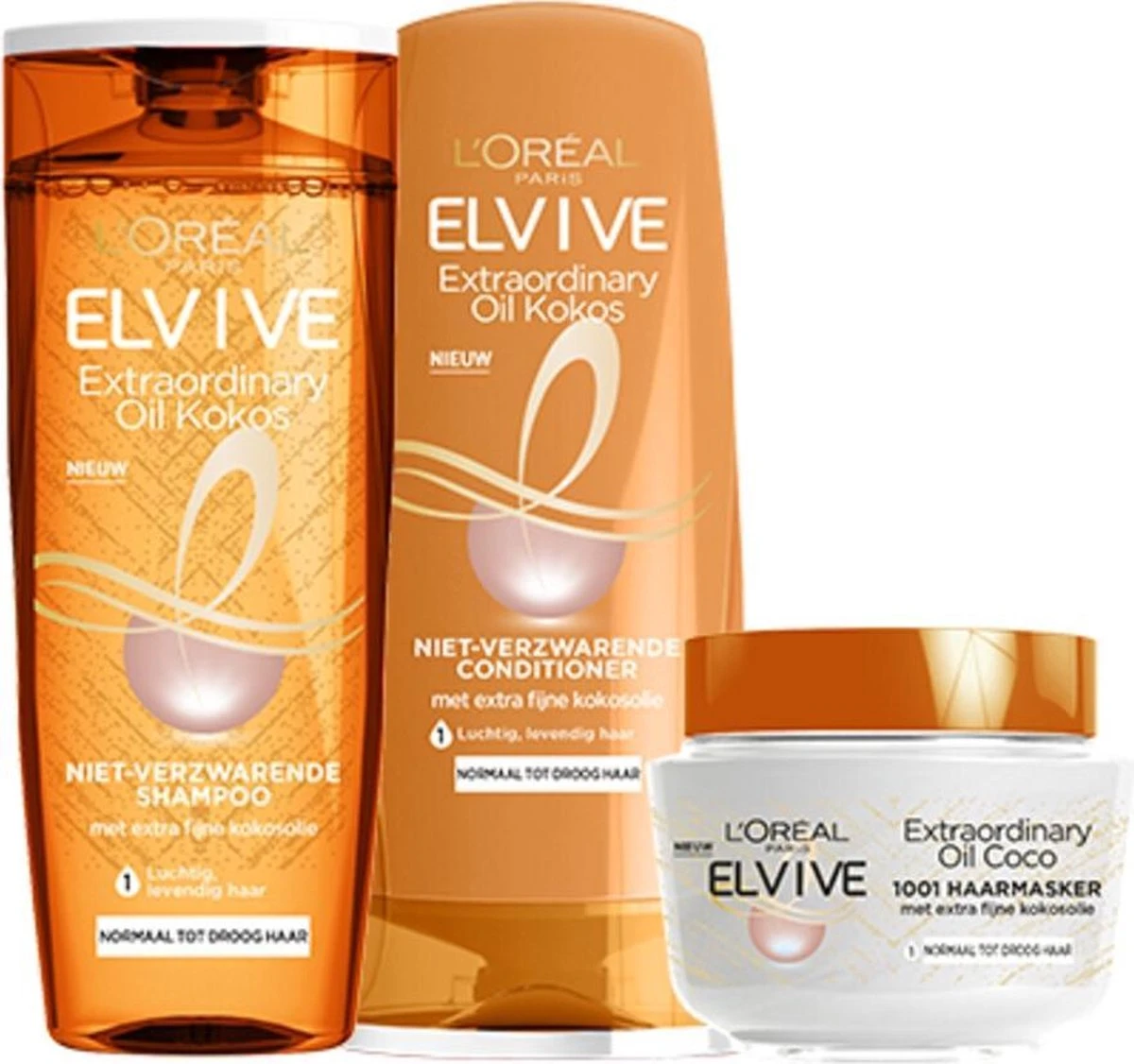 L'Oréal Paris Elvive Extraordinary Oil Haarmasker - 300 Ml - Fijne Kokosolie 8 L'Oréal Paris Elvive Extraordinary Oil Haarmasker - 300 Ml - Fijne Kokosolie - Afbeelding 6