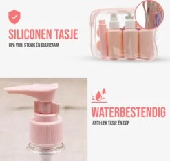 Reisflesjes Set 9-delig - Reisset - Reisflesjes Handbagage - Reis Toilettas - Reisflacons - Vliegtuig - Navulbare Reisflesjes - Roze 14 Reisflesjes Set 9-delig - Reisset - Reisflesjes Handbagage - Reis Toilettas - Reisflacons - Vliegtuig - Navulbare Reisflesjes - Roze -Verzorgingsproducten Verkoop 1200x1135 4