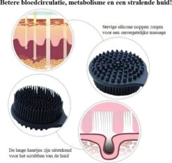 Blubs® – Badborstel – Dry Brush – Rug Scrubber – Lichaamsborstel – Rugborstel Douche Met Steel – Huidborstel – Doucheborstel – Bad- & Doucheaccessoires – Badborstel Met Steel – Doucheborstel Rugborstel – Siliconen Borstel – Massage – Zwart 12 Blubs® – Badborstel – Dry Brush – Rug Scrubber – Lichaamsborstel – Rugborstel Douche Met Steel – Huidborstel – Doucheborstel – Bad- & Doucheaccessoires – Badborstel Met Steel – Doucheborstel Rugborstel – Siliconen Borstel – Massage – Zwart -Verzorgingsproducten Verkoop 1200x1142 6