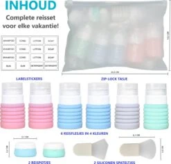 QOSO Reisflesjes Set 8-Delig | Reisflesjes Handbagage Opvouwbaar | Mini Shampoo & Reispotjes Hervulbaar Klein | Reisflesjes 100ml In 4 Kleuren | Navulbare Reisflesjes In Een Reisset -Verzorgingsproducten Verkoop 1200x1148 2