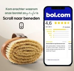 100% Vegan Lichaamsborstel Met Lange Afneembare Steel - Rugborstel/Badborstel/Doucheborstel - Dry Brushing Huidborstel - Droogborstel - Douche -Verzorgingsproducten Verkoop 1200x1152 3