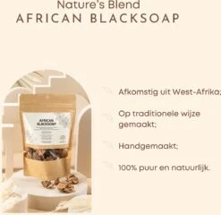 Nature's Blend African Black Soap - Zeep Puur - Biologisch - 100 Gram -Verzorgingsproducten Verkoop 1200x1168 3