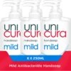 Unicura Mild Antibacteriële Vloeibare Handzeep - 6 X 250 Ml - Voordeelverpakking