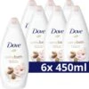 Dove Caring Bath Amandelmelk & Hibiscus Badcrème - 6 X 450 Ml - Voordeelverpakking -Verzorgingsproducten Verkoop 1200x1173 5