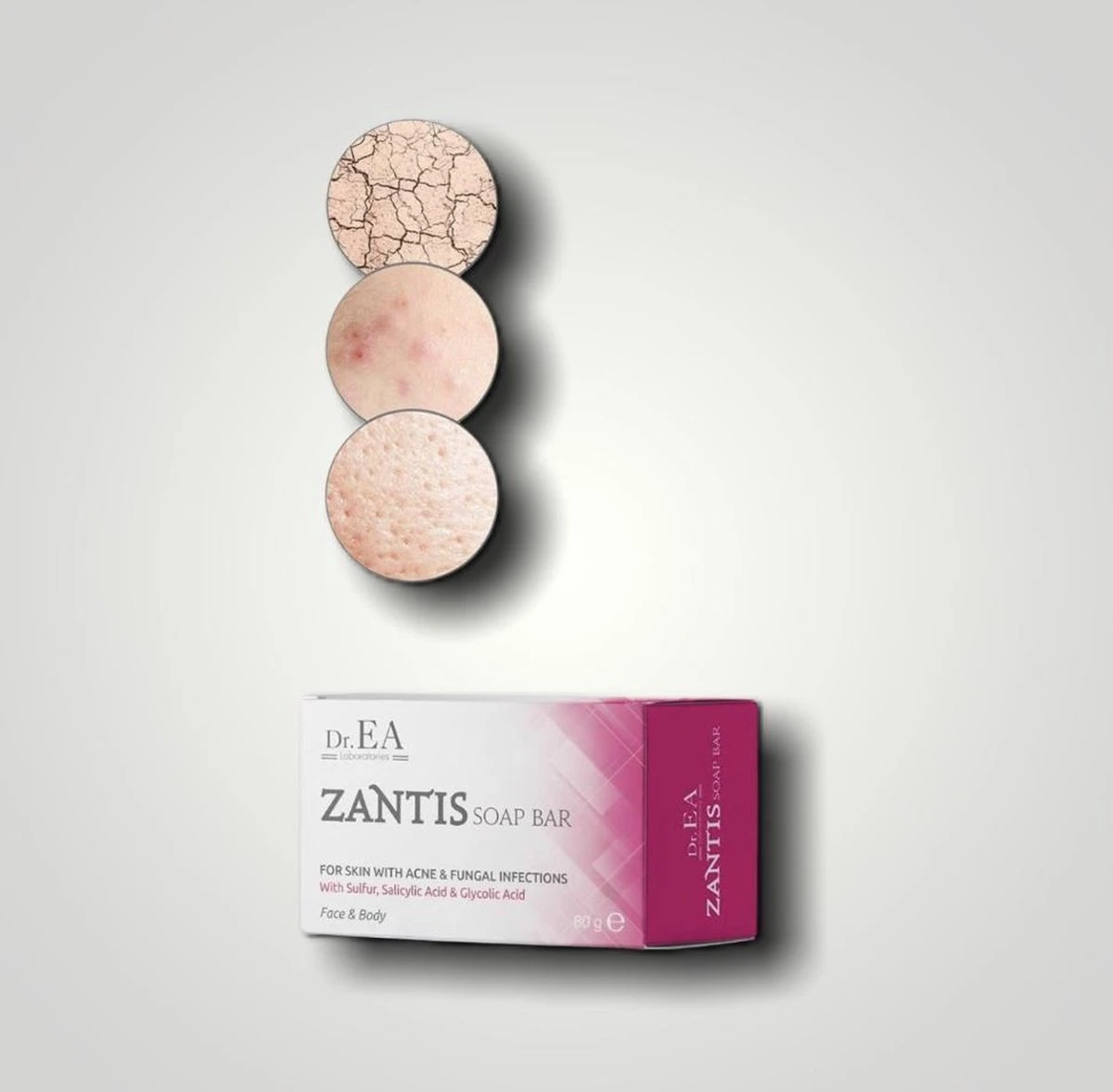 Dr EA Laboratories | Zantis | Medische Zeep Voor Gezicht En Lichaam | Voor Acne En Schimmelinfecties | Handzeep | Zwavel | Salicylzuur | Glycolzuur | Geel | Blok | 80 GR 8 Dr EA Laboratories | Zantis | Medische Zeep Voor Gezicht En Lichaam | Voor Acne En Schimmelinfecties | Handzeep | Zwavel | Salicylzuur | Glycolzuur | Geel | Blok | 80 GR - Afbeelding 6