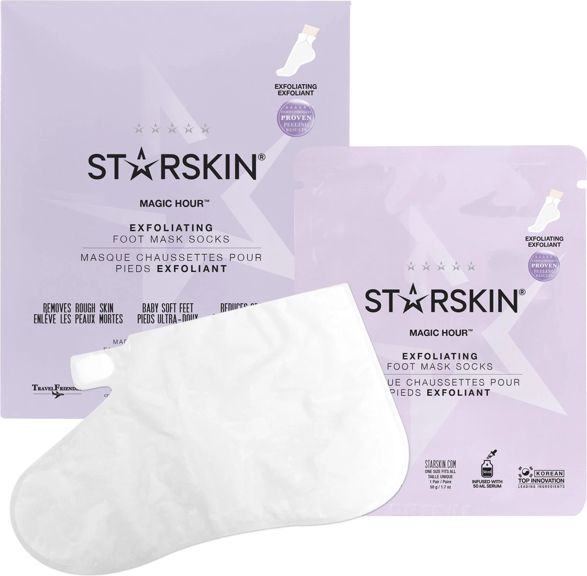 STARSKIN Exfoliating Magic Hour Eeltsokken Voet Masker - Eelt Verwijderaar - Baby Foot Peel Mask 4 STARSKIN Exfoliating Magic Hour Eeltsokken Voet Masker - Eelt Verwijderaar - Baby Foot Peel Mask - Afbeelding 2