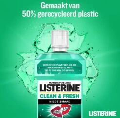 LISTERINE Clean & Fresh, Mondwater Met Essentiële Oliën En Fluoride, Zonder Alcohol, Bereikt De Plaatsen Die De Tandenborstel Mist – Zelfs Tussen De Beugel, 3 X 500 Ml -Verzorgingsproducten Verkoop 1200x1180 9