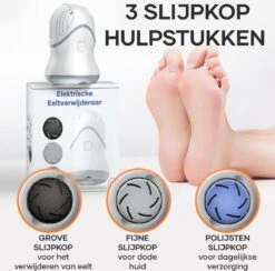 MW® Elektrische Eeltverwijderaar - Voetvijl - Eelt Verwijderaar - Elektrische Vijl - 3 Vijlschijven -Verzorgingsproducten Verkoop 1200x1187 3