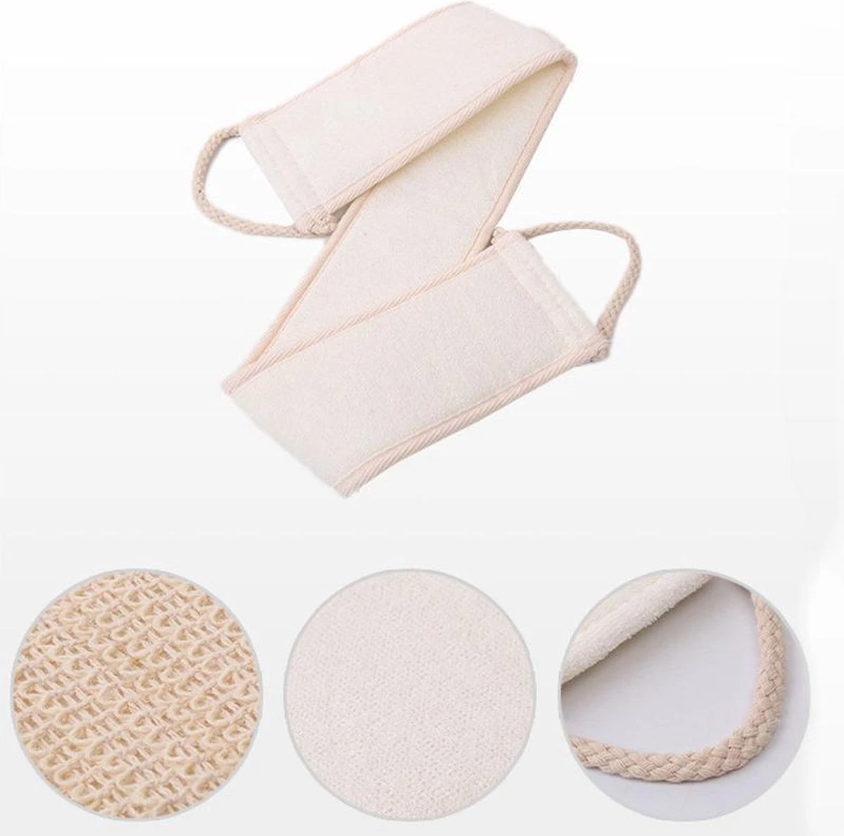 Loofah Massage Borstel - Massage Brush / Lichaamsborstel | Scrub Spons - Badspons - Douchespons - Rugmassage- | Sauna & Welness | Badborstel - Saunaborstel - Rugborstel - Huidborstel - Douche Borstel - Wasborstel - Beige 5 Loofah Massage Borstel - Massage Brush / Lichaamsborstel | Scrub Spons - Badspons - Douchespons - Rugmassage- | Sauna & Welness | Badborstel - Saunaborstel - Rugborstel - Huidborstel - Douche Borstel - Wasborstel - Beige - Afbeelding 3