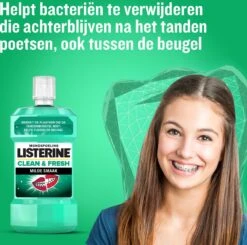LISTERINE Clean & Fresh, Mondwater Met Essentiële Oliën En Fluoride, Zonder Alcohol, Bereikt De Plaatsen Die De Tandenborstel Mist – Zelfs Tussen De Beugel, 3 X 500 Ml -Verzorgingsproducten Verkoop 1200x1189 5