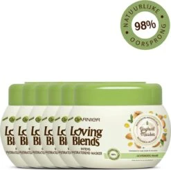 Garnier Loving Blends Amandel & Agave Hydraterend Haarmasker - 6 X 300 Ml - Voordeelverpakking