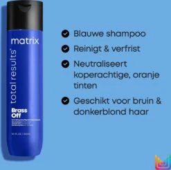 Matrix Total Results Brass Off Shampoo – Neutraliseert Warme Ondertonen In Bruin Haar – 300 Ml 11 Matrix Total Results Brass Off Shampoo – Neutraliseert Warme Ondertonen In Bruin Haar – 300 Ml -Verzorgingsproducten Verkoop 1200x1193 11
