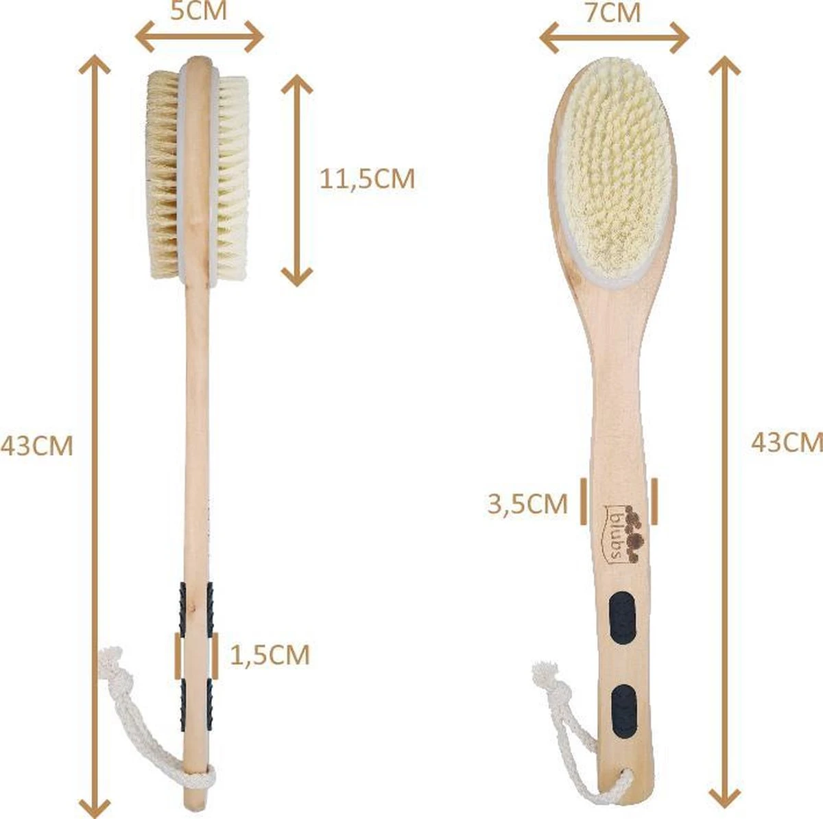 Blubs® – Houten Badborstel – Dry Brush – Rug Scrubber – Lichaamsborstel – Rugborstel Douche Met Steel – Huidborstel – Rugborstel Hout – Houten Badborstel Met Steel – Doucheborstel Met Steel – Houten Borstel – Droogborstel – Massage – Zwart 8 Blubs® – Houten Badborstel – Dry Brush – Rug Scrubber – Lichaamsborstel – Rugborstel Douche Met Steel – Huidborstel – Rugborstel Hout – Houten Badborstel Met Steel – Doucheborstel Met Steel – Houten Borstel – Droogborstel – Massage – Zwart - Afbeelding 6