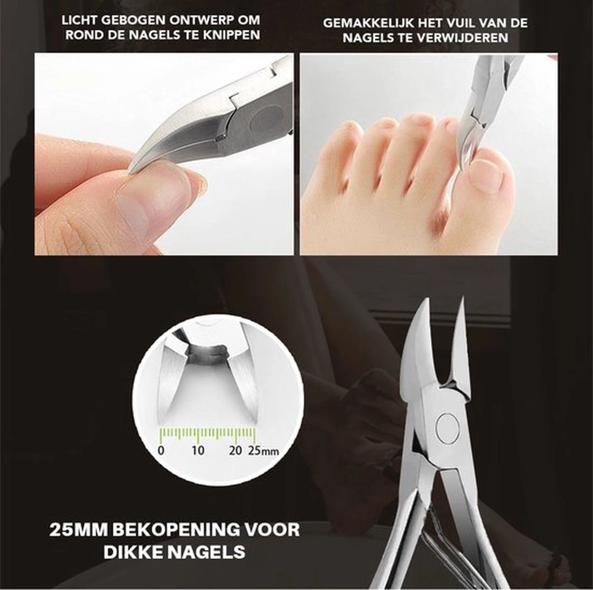 Merkloos Pedicure Set 7-Delig - Nagelverzorging - Starterset - Ingegroeide Teennagel - Nagelknipper 9 Merkloos Pedicure Set 7-Delig - Nagelverzorging - Starterset - Ingegroeide Teennagel - Nagelknipper - Afbeelding 7