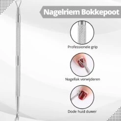 3 Delige Nagelriem Knipper Set - Cuticle Pusher Duwer Verwijderaar Trimmer Mesje - Bokkenpootje Nagels -Verzorgingsproducten Verkoop 1200x1200 13
