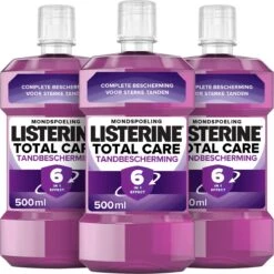 LISTERINE Total Care Tandbescherming, Mondspoeling, Biedt Complete Bescherming Voor Sterke Tanden Met 6 In 1 Effect, 3 X 500 Ml -Verzorgingsproducten Verkoop 1200x1200 1578