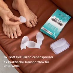 PURAVA® [6x] Hallux Valgus Teen Spreider - Inclusief Hygiënische Transportbox - Optimaal Comfort - BPA Vrij - Universele Maat -Verzorgingsproducten Verkoop 1200x1200 188
