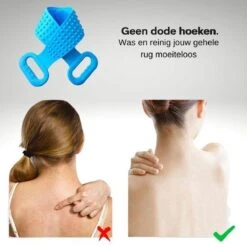 Merkloos Rug Scrubber - Doucheborstel - Lange Lichaamsborstel - Dubbelzijdig Design - 70CM - Rugborstel - Krabber - Douche - Bad - Badborstel - Rug Krabber Siliconen - Massage Borstel - Bath Towel - Back Scrubber - -Verzorgingsproducten Verkoop 1200x1200 369