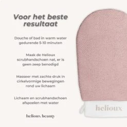 Helioux® Exfoliating Glove - Scrub Handschoen Washand - Voor Lichaam & Gezicht - Verwijderen Van Dode Huidcellen Of Zelfbruiner - Roze - Pink -Verzorgingsproducten Verkoop 1200x1200 395