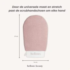 Helioux® Exfoliating Glove - Scrub Handschoen Washand - Voor Lichaam & Gezicht - Verwijderen Van Dode Huidcellen Of Zelfbruiner - Roze - Pink -Verzorgingsproducten Verkoop 1200x1200 396